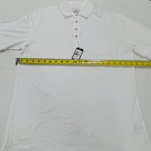 johnnie-O Original 4-Button Polo Shirt - Coastal Wash White NWT Medium - Picture 4 of 9